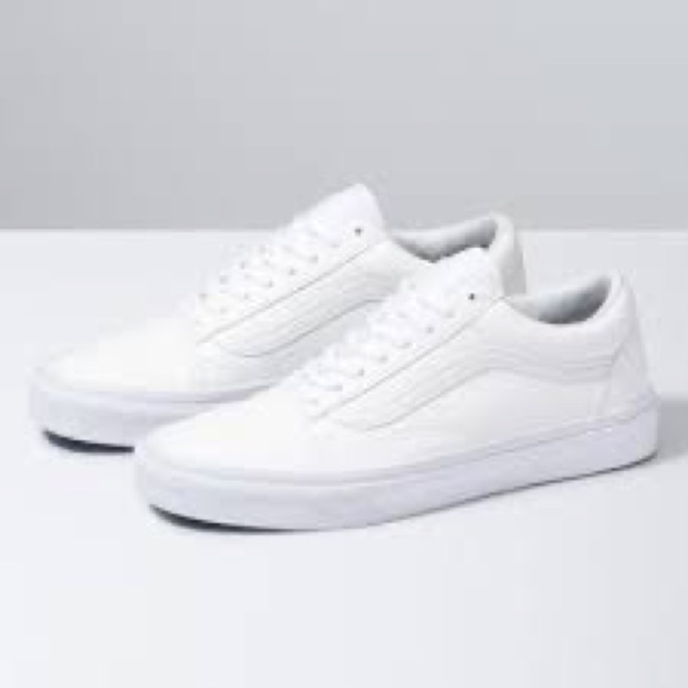 White Old Skool Vans